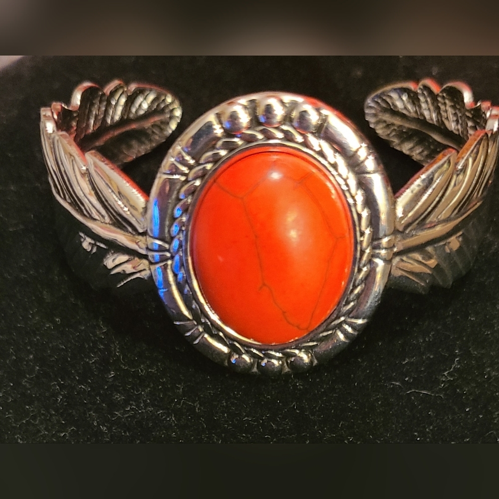 Red feather bracelet